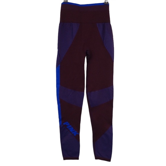 Pink Victoria's Secrets Leggings Womens Small‎ Burgundy Blue Cool And Comfy - Picture 4 of 12